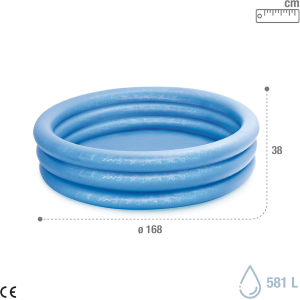 PISCINA - BLU CRYSTAL  3 ANELLI CM.168 X 46