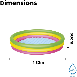 PISCINA - 3 ANELLI CM 152 X 30 FONDO GONFIABILE