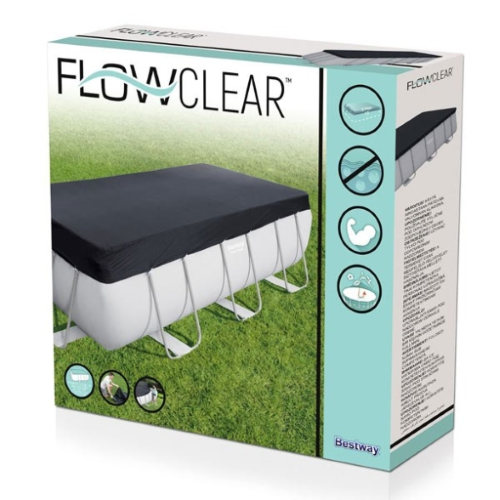 COPRIPISCINA RETTANG. CM 404 X 201 STEEL