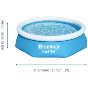 PISCINA - FAST SET  CM 244 X 61  CAPACITA´ LT 1880