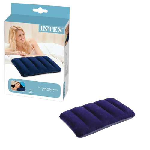 CUSCINO CAMPING FLOCCATO BLU CM 43 X 28