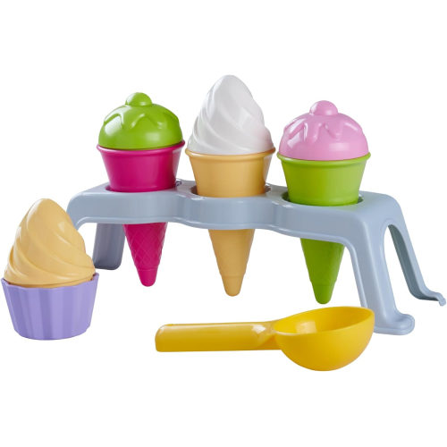 BUSTA SET 3 CONI GELATO E CUP CAKE CON SUPPORT