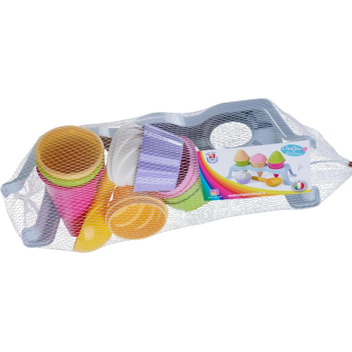 BUSTA SET 3 CONI GELATO E CUP CAKE CON SUPPORT