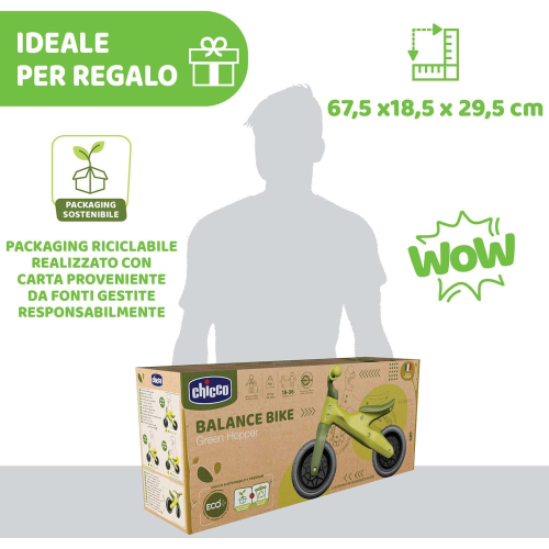CHICCO - BICI BALANCE TRIKE ECO PLASTIC - GREEN