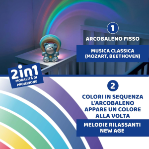 CHICCO - RANIBOW BEAR PRIETTORE ARCOBALENO AZZURRO