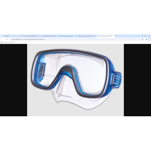 MASCHERA  SUB GEO SFX TRASP.  BLU