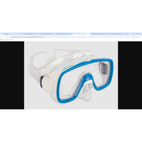 MASCHERA  SUB DOMINO SFX TRASP.  BLU