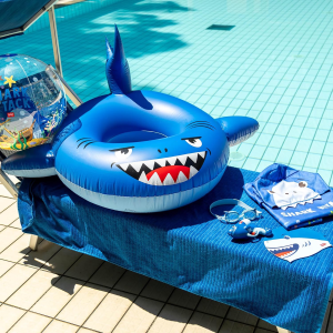SUN- CIAMBELLA GONFIABILE PER PISCINA SHARK