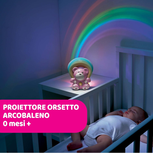 CHICCO - RANIBOW BEAR PRIETTORE ARCOBALENO ROSA