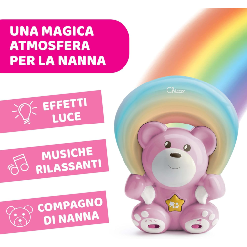 CHICCO - RANIBOW BEAR PRIETTORE ARCOBALENO ROSA