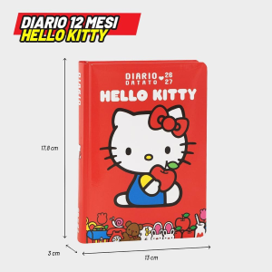 DIARIO - SUPERDIARIO STD DATATO RED HELLO KITTY