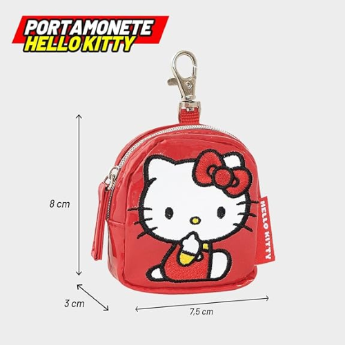 P.MONETE- HELLO KITTY ROSSO LEISURE C/MOSCHETTONE