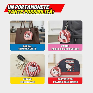 P.MONETE- HELLO KITTY RIGHE  LEISURE C/MOSCHETTONE