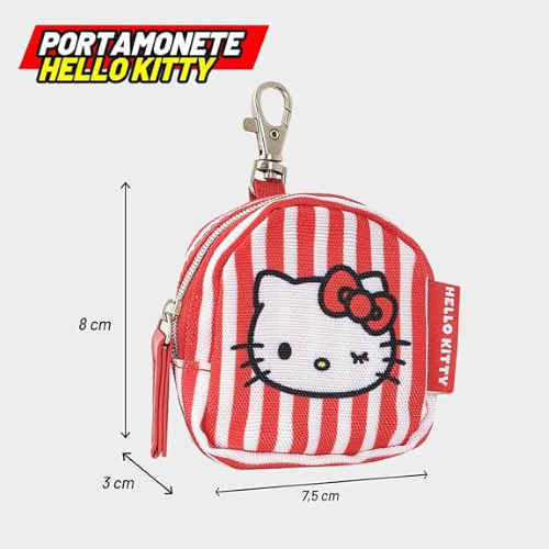 P.MONETE- HELLO KITTY RIGHE  LEISURE C/MOSCHETTONE