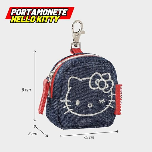 P.MONETE- HELLO KITTY SILVER  LEISURE C/MOSCHETTONE