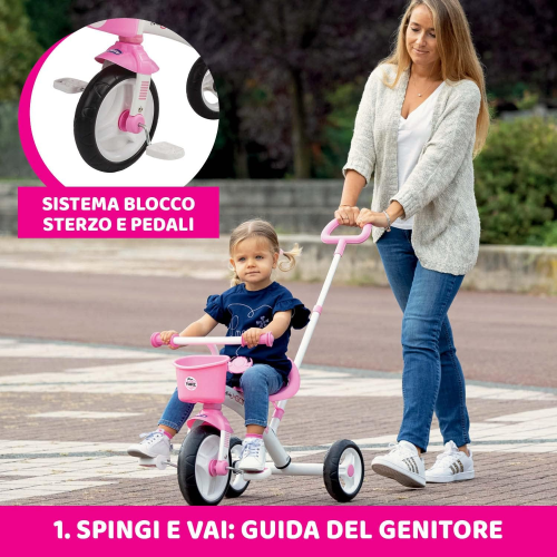 TRICICLO - CHICCO U-GO 2 IN 1 ROSA
