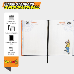 DIARIO STD 12M STD ARANCIONE DRAGON BALL