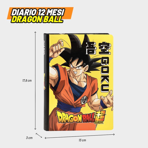 DIARIO STD 12M STD GIALLO DRAGON BALL