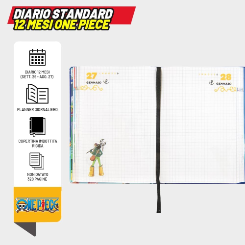 DIARIO STD 12M STD BLU ONE PIECE
