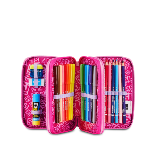 AST. 3 ZIP 3D SJ GANG SOFT POUCH GIRL