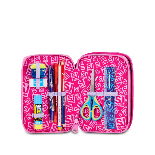 AST. 3 ZIP 3D SJ GANG SOFT POUCH GIRL