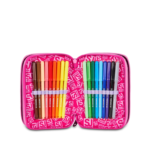 AST. 3 ZIP 3D SJ GANG SOFT POUCH GIRL
