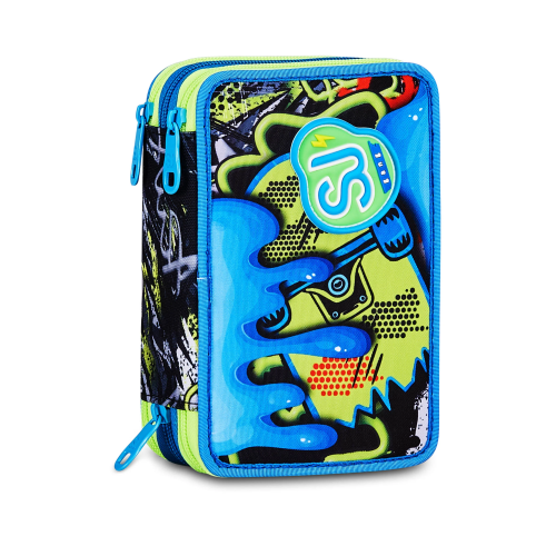 AST. 3 ZIP 3D SJ GANG SOFT POUCH BOY