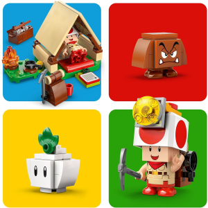 M.BROSS LEGO - MARIO KART IN CAMPEGGIO CON CAPITAN TOAD