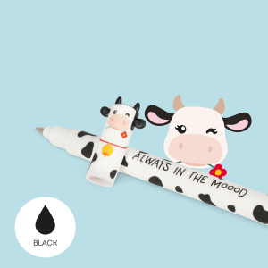 SET OF 04 ERASABLE GEL PENS- COW-PIGGY-DONKEY-ROOSTER