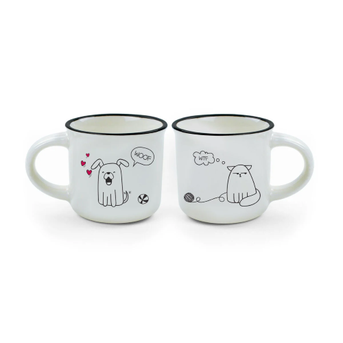 TAZZA - ESPRESSO FOR TWO LEGAMI DOG AND CAT