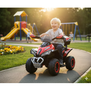 MINI MOTO QUAD EL- 6V DELUXE - ROSSO