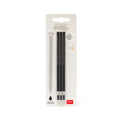 3 PZ REFILLS ERASABLE PEN - BLACK
