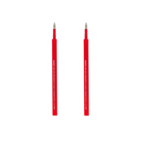 2 PZ REFILLS GEL PEN - RED