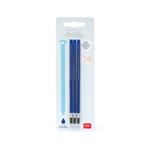 3 PZ REFILLS ERASABLE PEN - BLUE