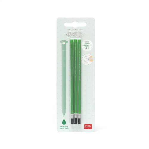 3 PZ REFILLS ERASABLE PEN - GREEN