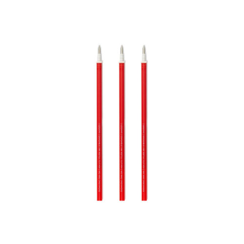 3 PZ REFILLS ERASABLE PEN - RED