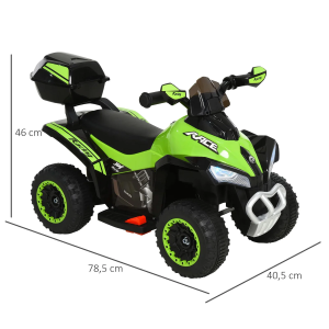 MINI MOTO QUAD EL- 6V DELUXE - VERDE