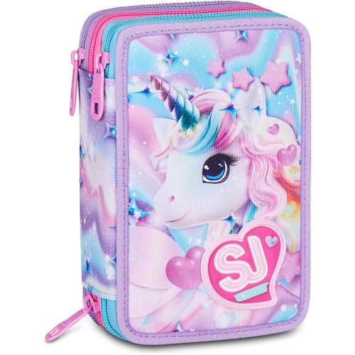 AST. 3 ZIP SJ GIRL UNICORN GLOW LED