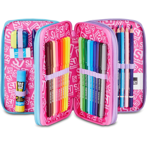 AST. 3 ZIP SJ GIRL UNICORN GLOW LED