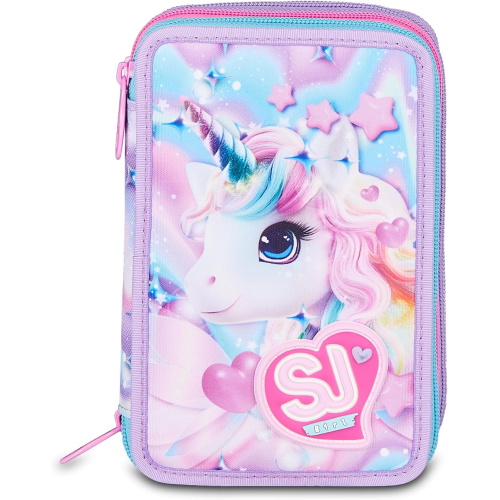 AST. 3 ZIP SJ GIRL UNICORN GLOW LED