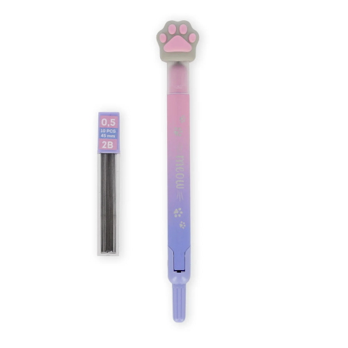 COMPASS WITH AUTOMATIC LEAD - MEOW KITTY
