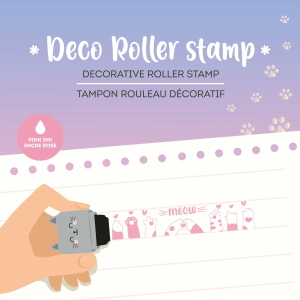 DECO ROLLER STAMP -  DECORATIVE - KITTY
