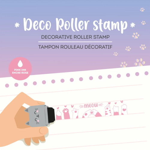 DECO ROLLER STAMP -  DECORATIVE - KITTY
