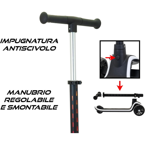 MONOPATTINO - 3R - TWIST E ROLL - LED MULTIC. 120 / 80MM