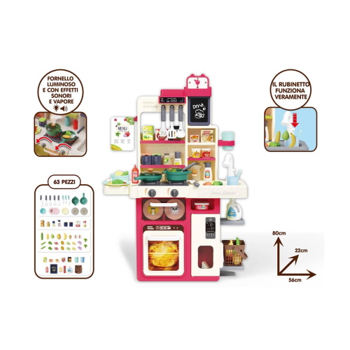 G.CHEF- CUCINA C/ACC FUNZ. REALI L&S E VAPORE 63 PZ
