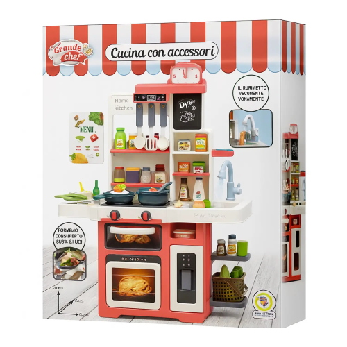 G.CHEF- CUCINA C/ACC FUNZ. REALI L&S E VAPORE 63 PZ