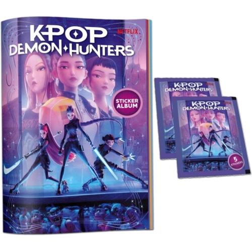 K-POP DEMON - ALBUM STICKER POSTER + 2 BUSTINE