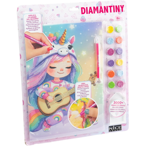 NICE - DIAMANTINY KAWAAII UNICORN CON CHITARRA