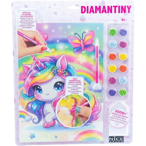 NICE - DIAMANTINY KAWAAII UNICORN CON FARFALLE