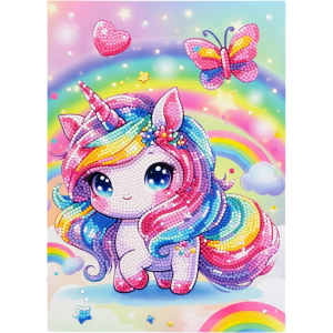 NICE - DIAMANTINY KAWAAII UNICORN CON FARFALLE